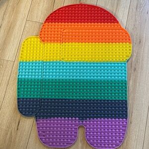 Rainbow Among Us Pop It Fidget Toy 24 1/2 by 32 1/2 in.